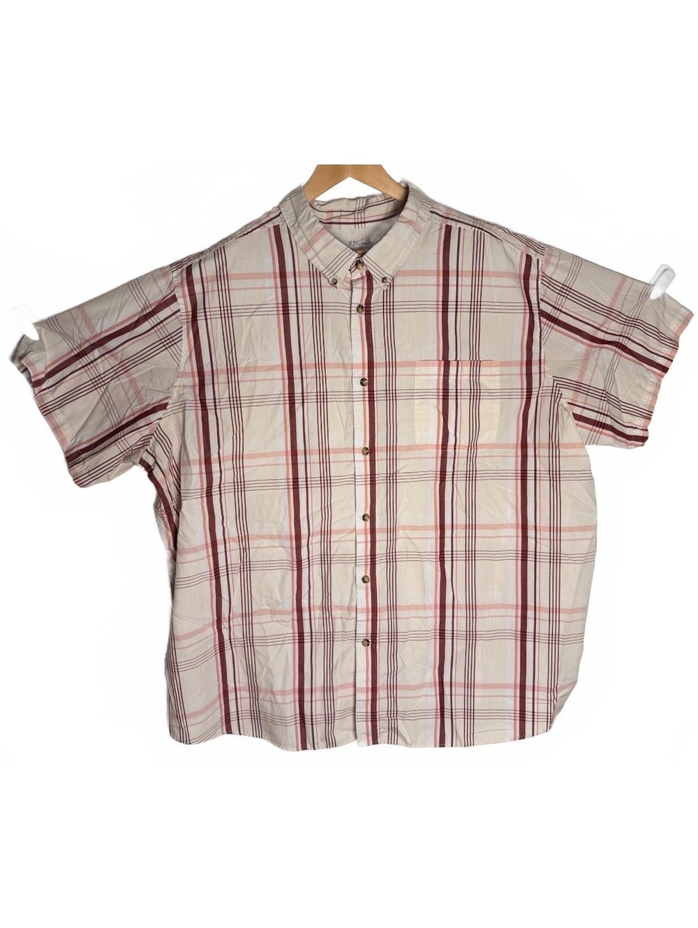 KingSize Men's 4XL Big Button-Up Shirt Plaid Style - Picture 2 of 5